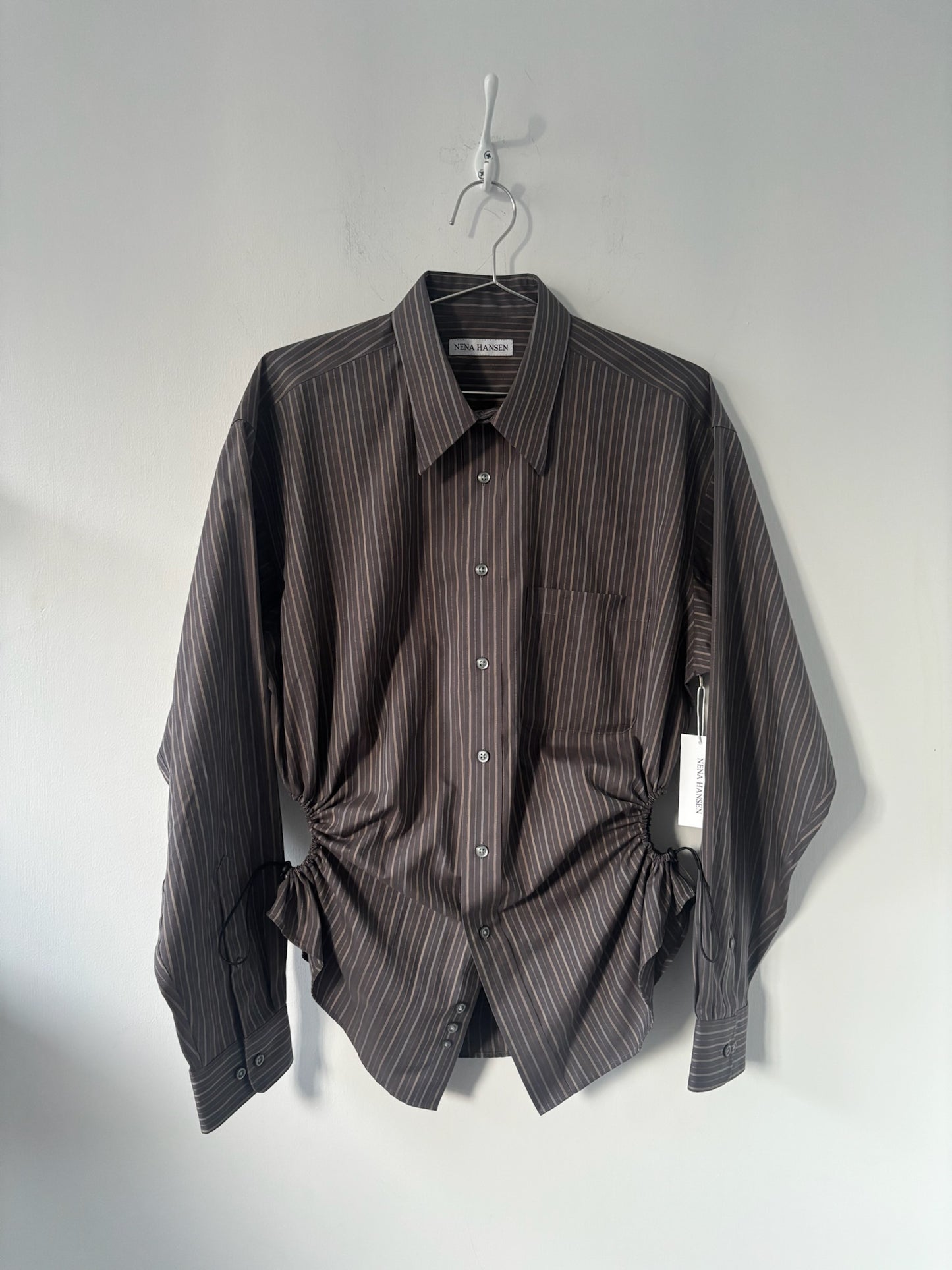L Nena Hansen Bungee Shirt - Mixed Grey Stripe