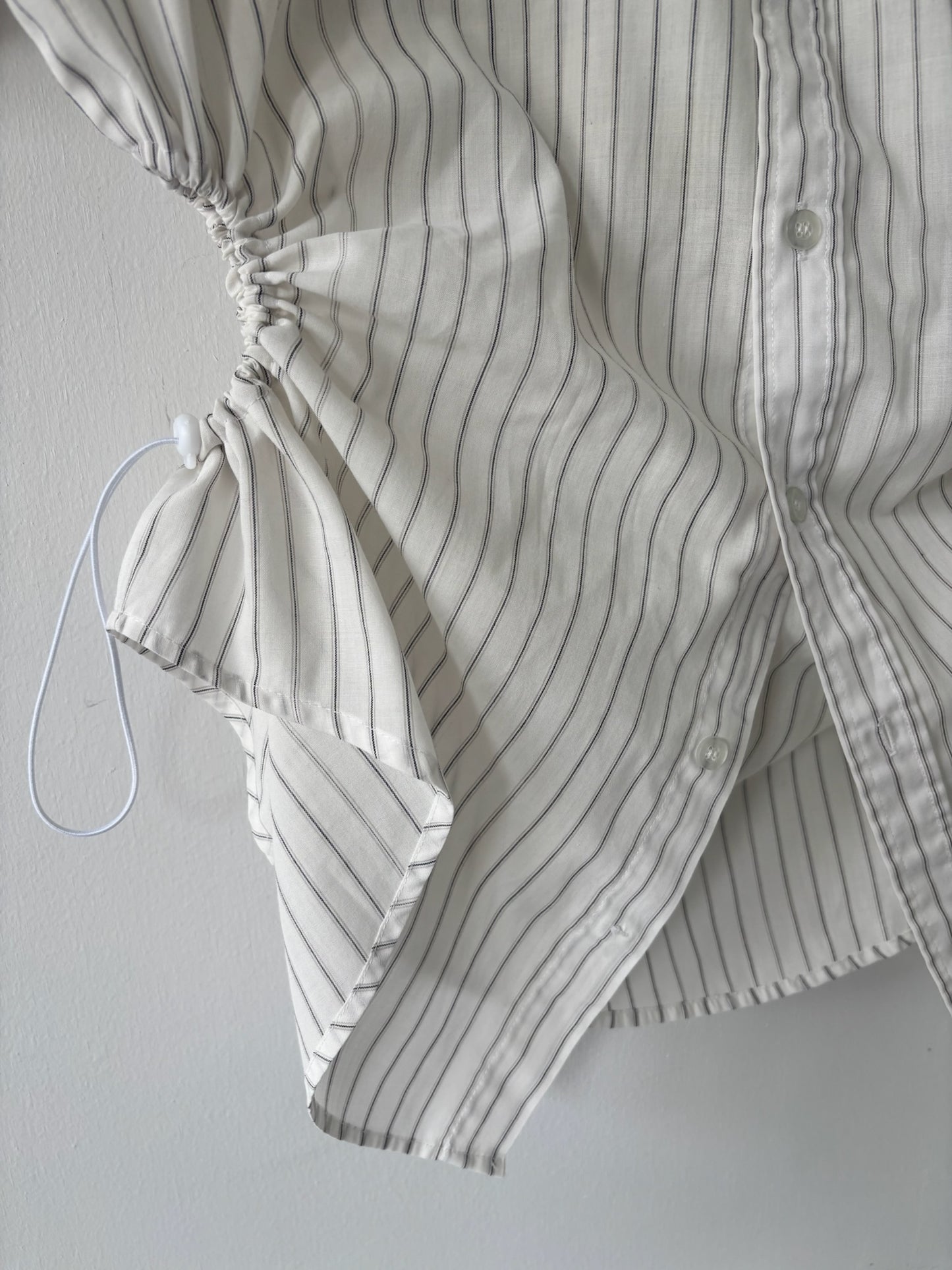 M/L Nena Hansen Bungee Shirt Short Sleeve - Vintage Cream Stripe