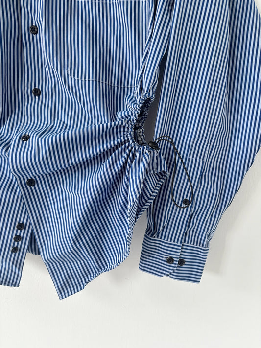 M/L Nena Hansen Bungee Shirt - Blue Mixed Stripe