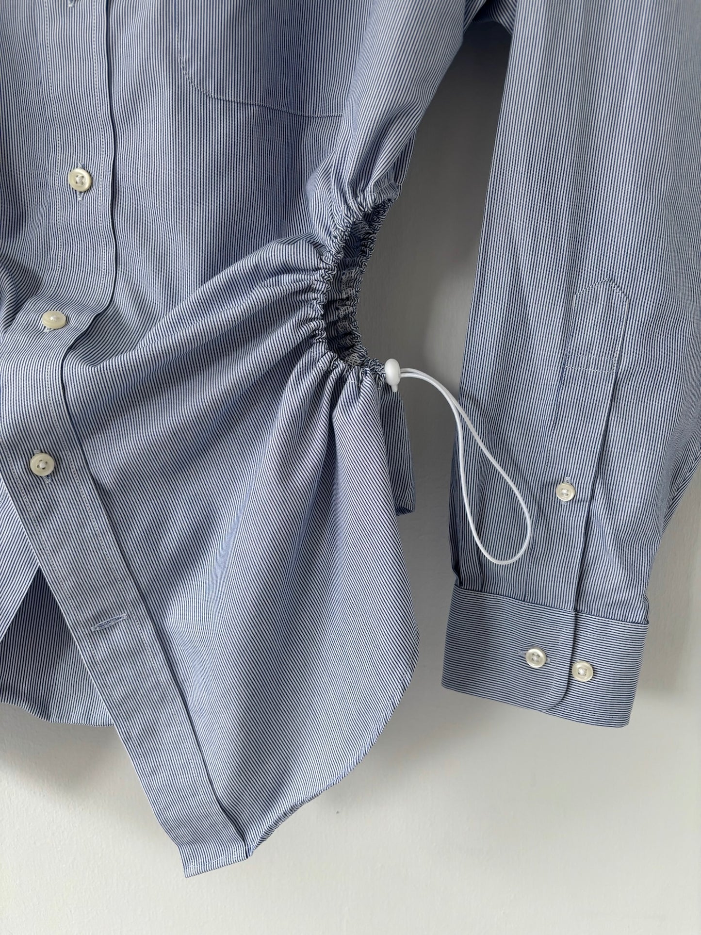 M Nena Hansen Bungee Shirt - Blue Pin Stripe