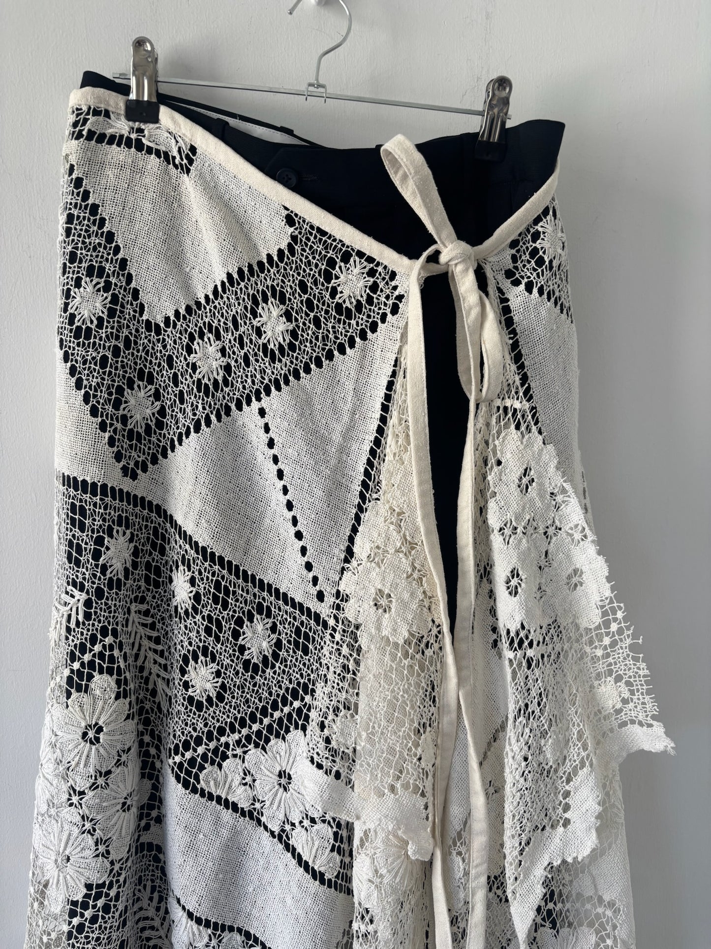 Nena Hansen Wrap Skirt - Chevron Botanical