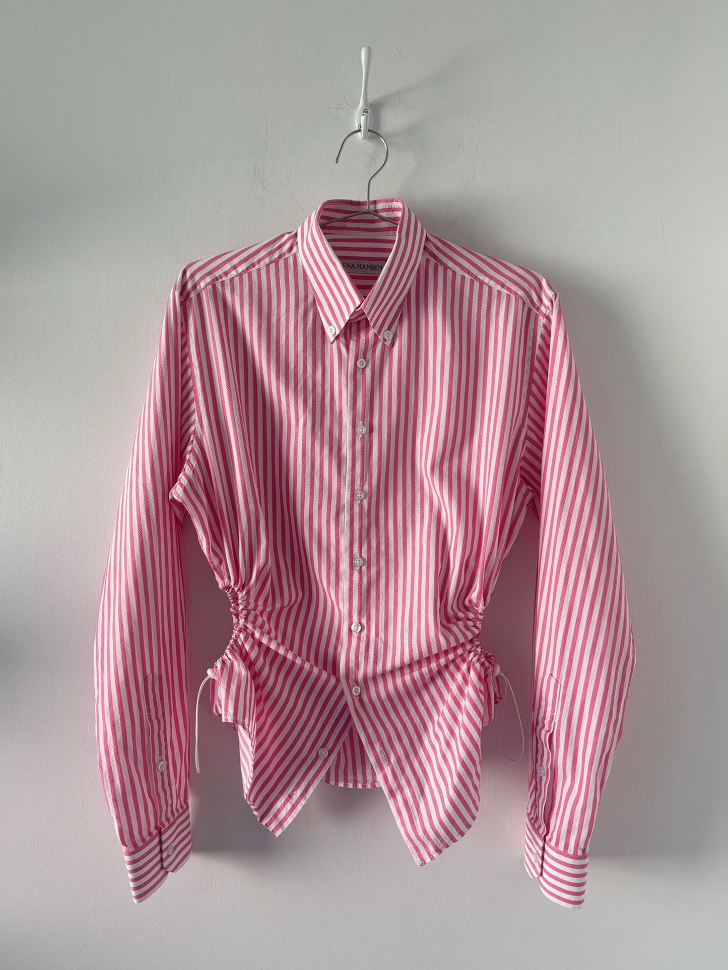 M Nena Hansen Bungee Shirt - White Pink Stripe