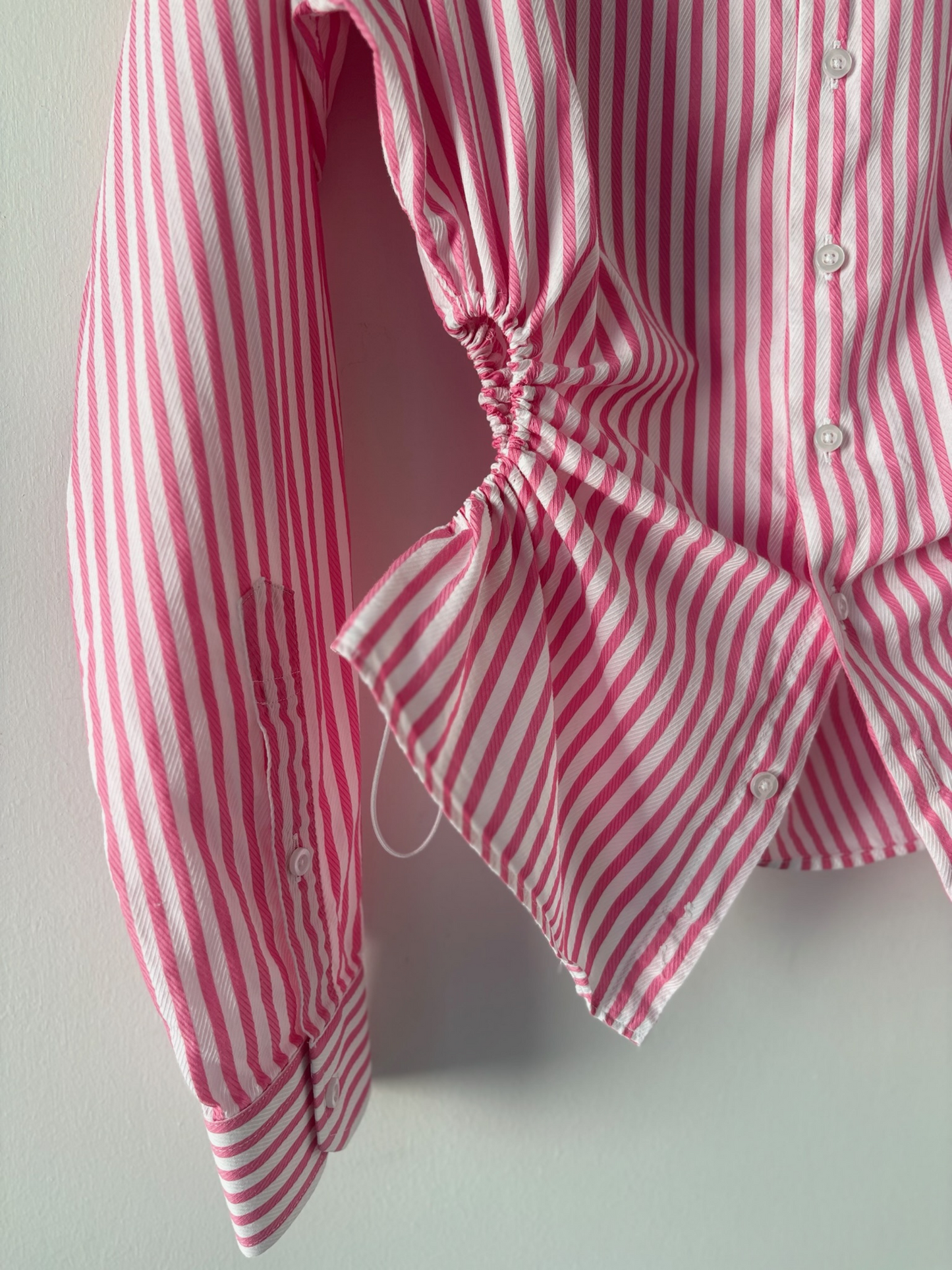 M Nena Hansen Bungee Shirt - White Pink Stripe