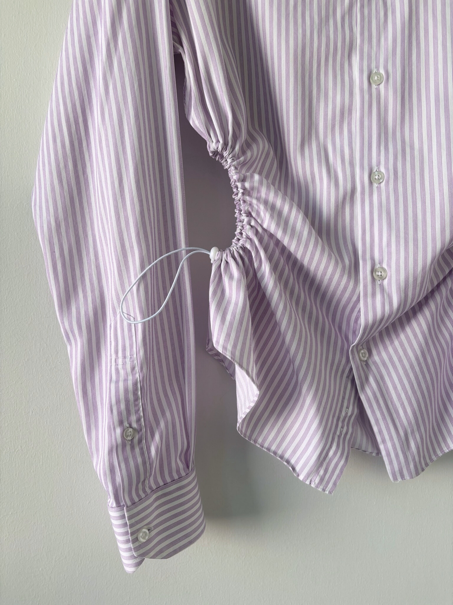 M Nena Hansen Bungee Shirt - Light Purple White Pin Stripe
