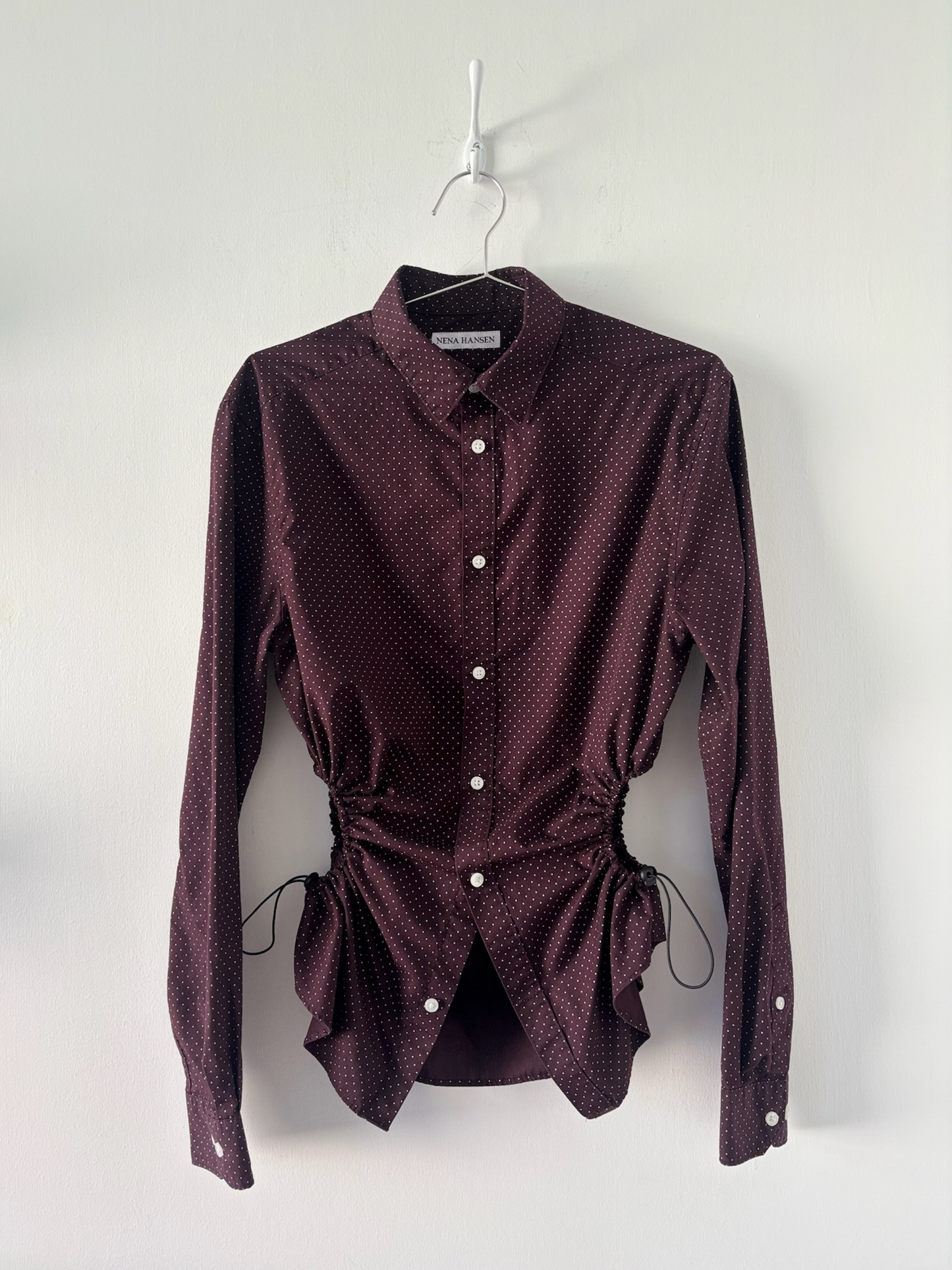 M Nena Hansen Bungee Shirt - Dark Burgundy Dot