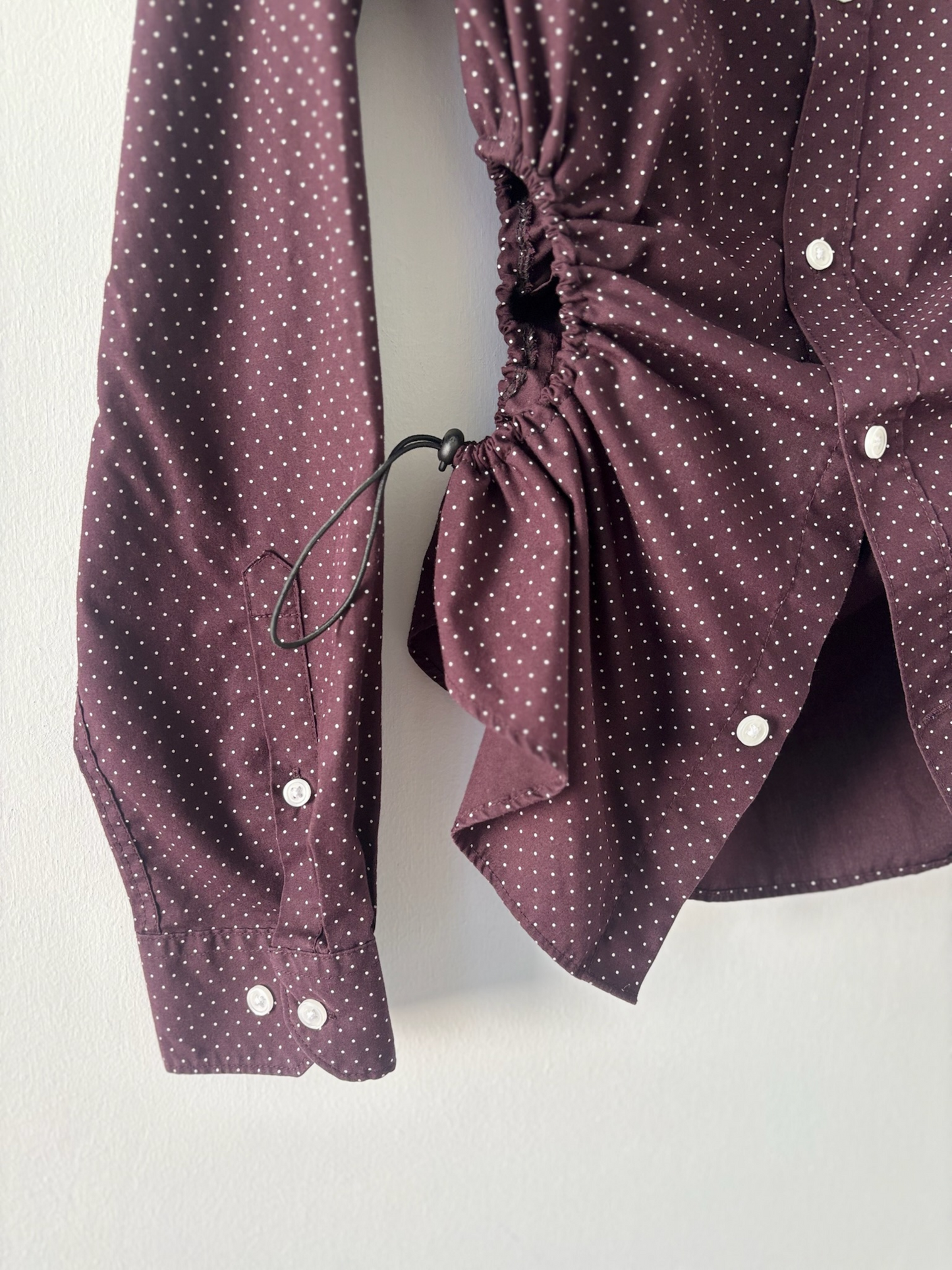M Nena Hansen Bungee Shirt - Dark Burgundy Dot