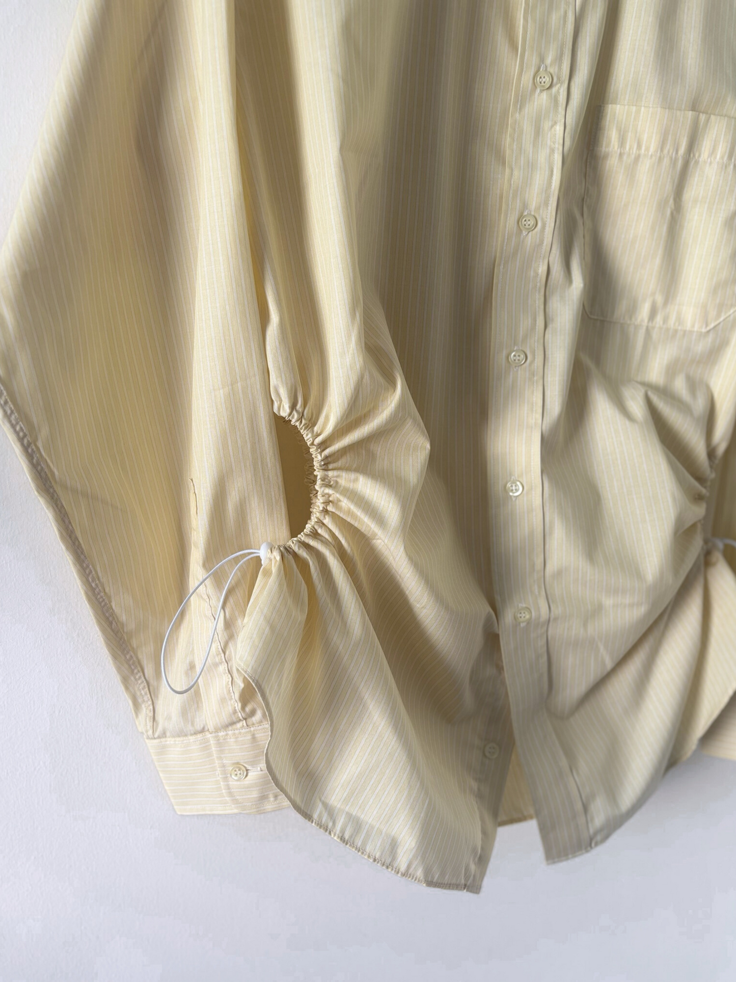 L/XL Nena Hansen Bungee Shirt - Pale Yellow Stripe