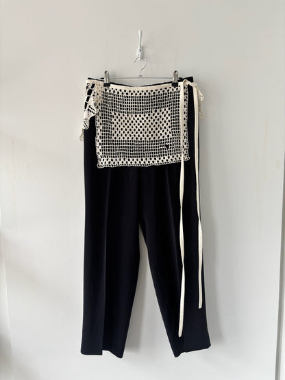 Nena Hansen Wrap Skirt - Grid Combination Crochet