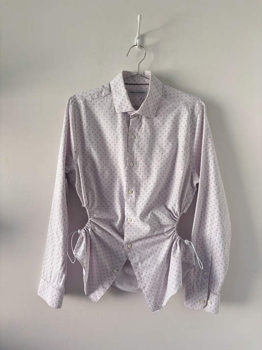 M/L Nena Hansen Bungee Shirt - Pale Pink Dot