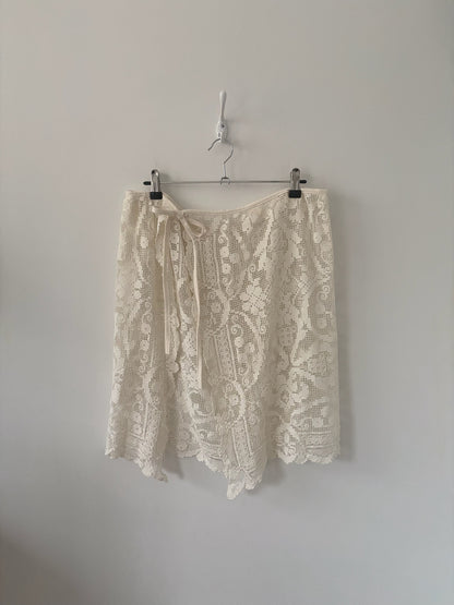 XS-XL Nena Hansen Wrap Skirt - Botanical Filet Lace