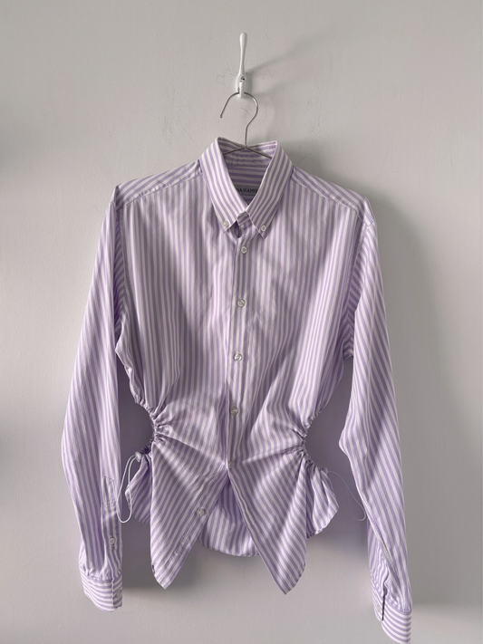 S/M Nena Hansen Bungee Shirt - Pale Purple White Stripe