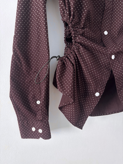 M Nena Hansen Bungee Shirt - Dark Burgundy Dot