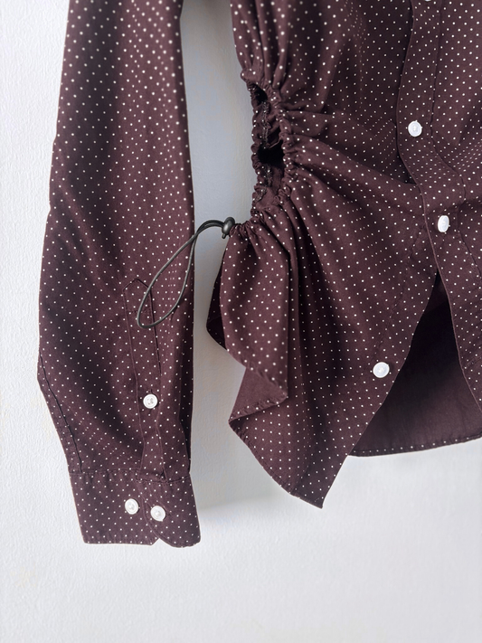 M Nena Hansen Bungee Shirt - Dark Burgundy Dot