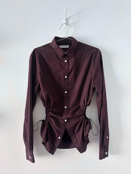M Nena Hansen Bungee Shirt - Dark Burgundy Dot