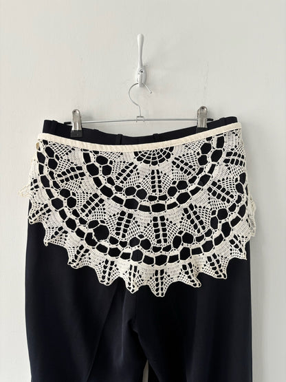 Nena Hansen Wrap Skirt - Grid Combination Crochet