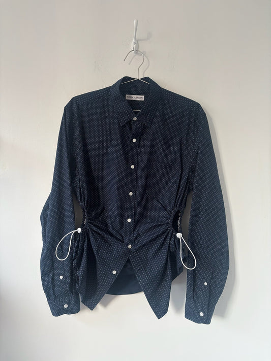 M/L Nena Hansen Bungee Shirt - Navy Dot