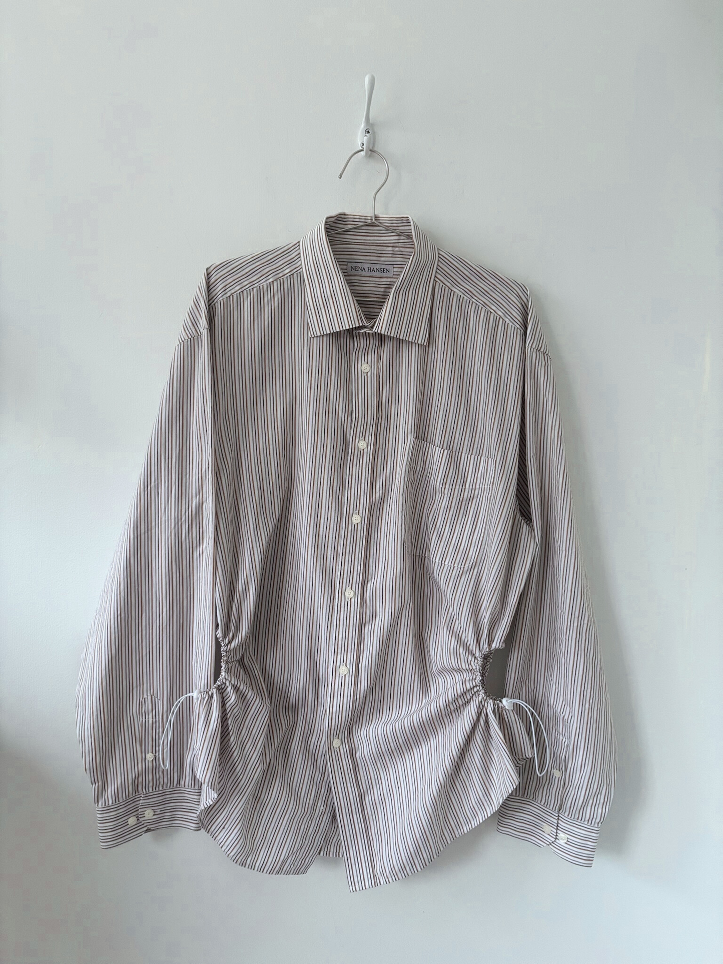 XL/XXL Nena Hansen Bungee Shirt - Cream Brown Stripe