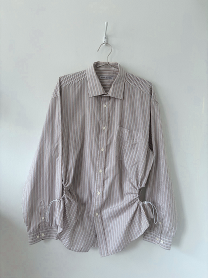 XL/XXL Nena Hansen Bungee Shirt - Cream Brown Stripe