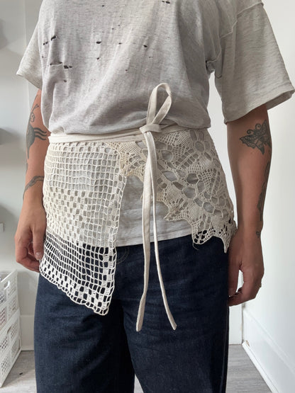 Nena Hansen Wrap Skirt - Grid Combination Crochet