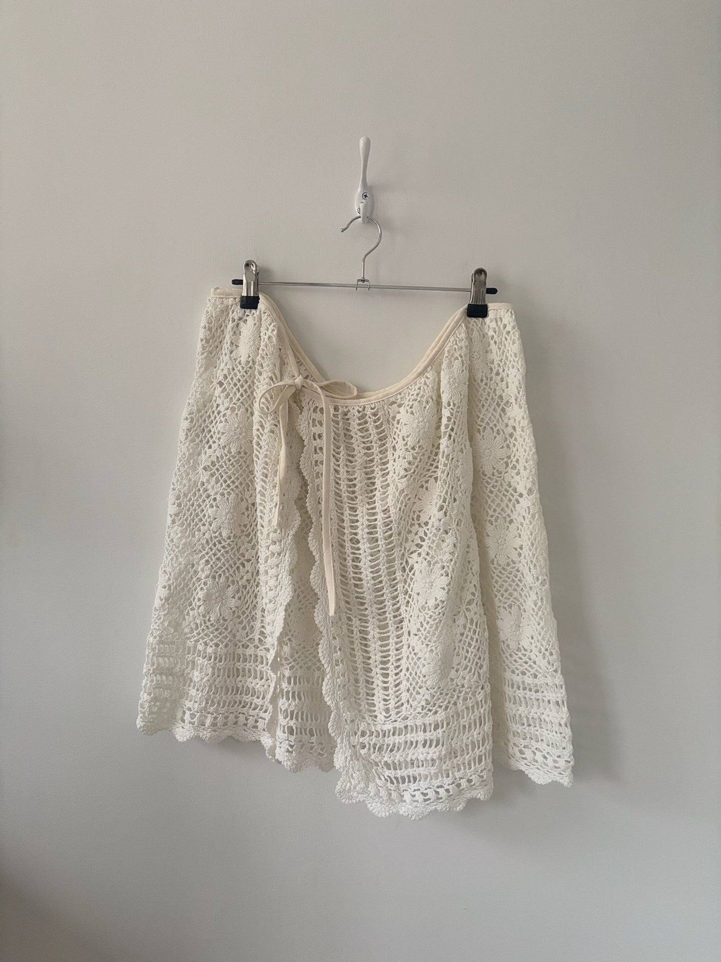 L-1X Nena Hansen Wrap Skirt - Floral Crochet Lace