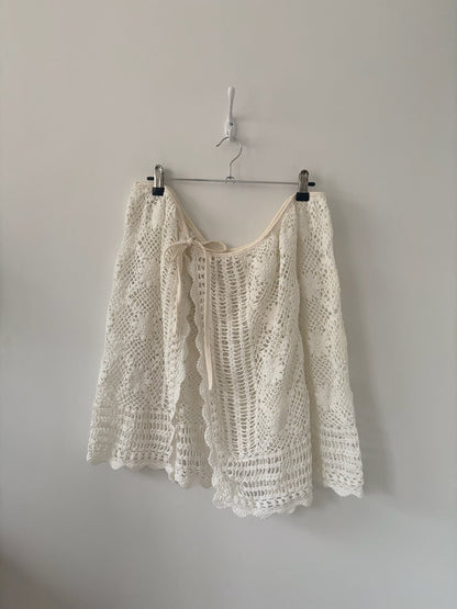 L-1X Nena Hansen Wrap Skirt - Floral Crochet Lace