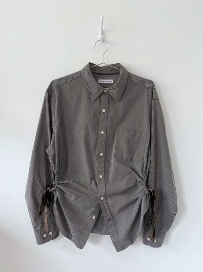 L Nena Hansen Bungee Shirt - Green Check