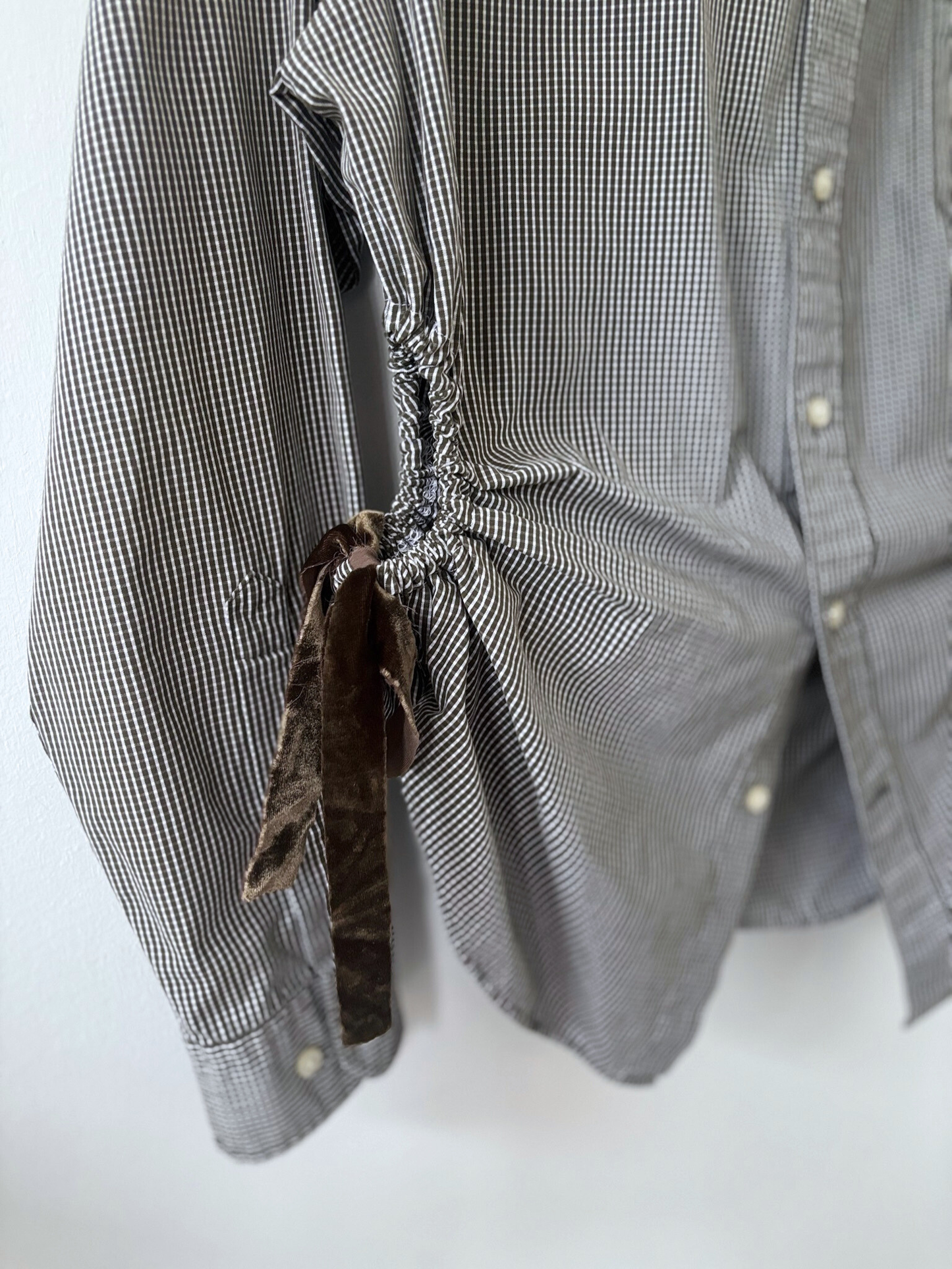 L Nena Hansen Bungee Shirt - Green Check