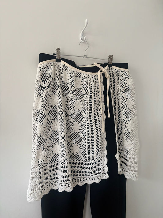 L-1X Nena Hansen Wrap Skirt - Floral Crochet Lace