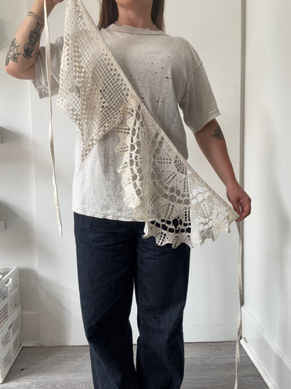 Nena Hansen Wrap Skirt - Grid Combination Crochet