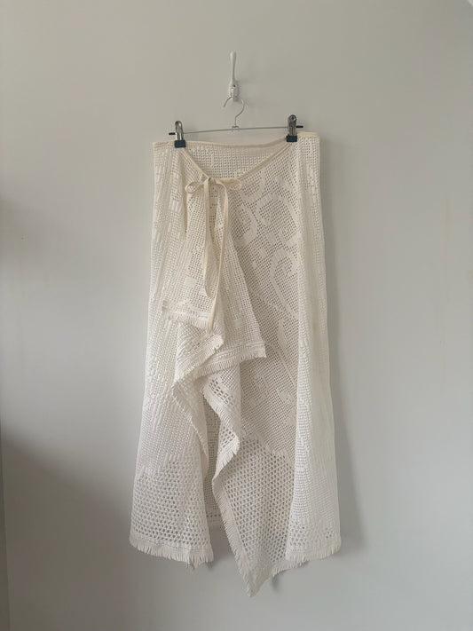XS-M Nena Hansen Wrap Skirt - Dafodil Filet Lace