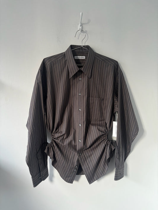 L Nena Hansen Bungee Shirt - Mixed Grey Stripe