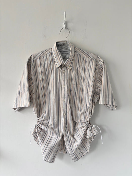 M/L Nena Hansen Bungee Shirt Short Sleeve - Beige Mixed Stripe