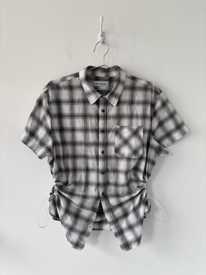 L Nena Hansen Bungee Shirt Short Sleeve - Grey Plaid