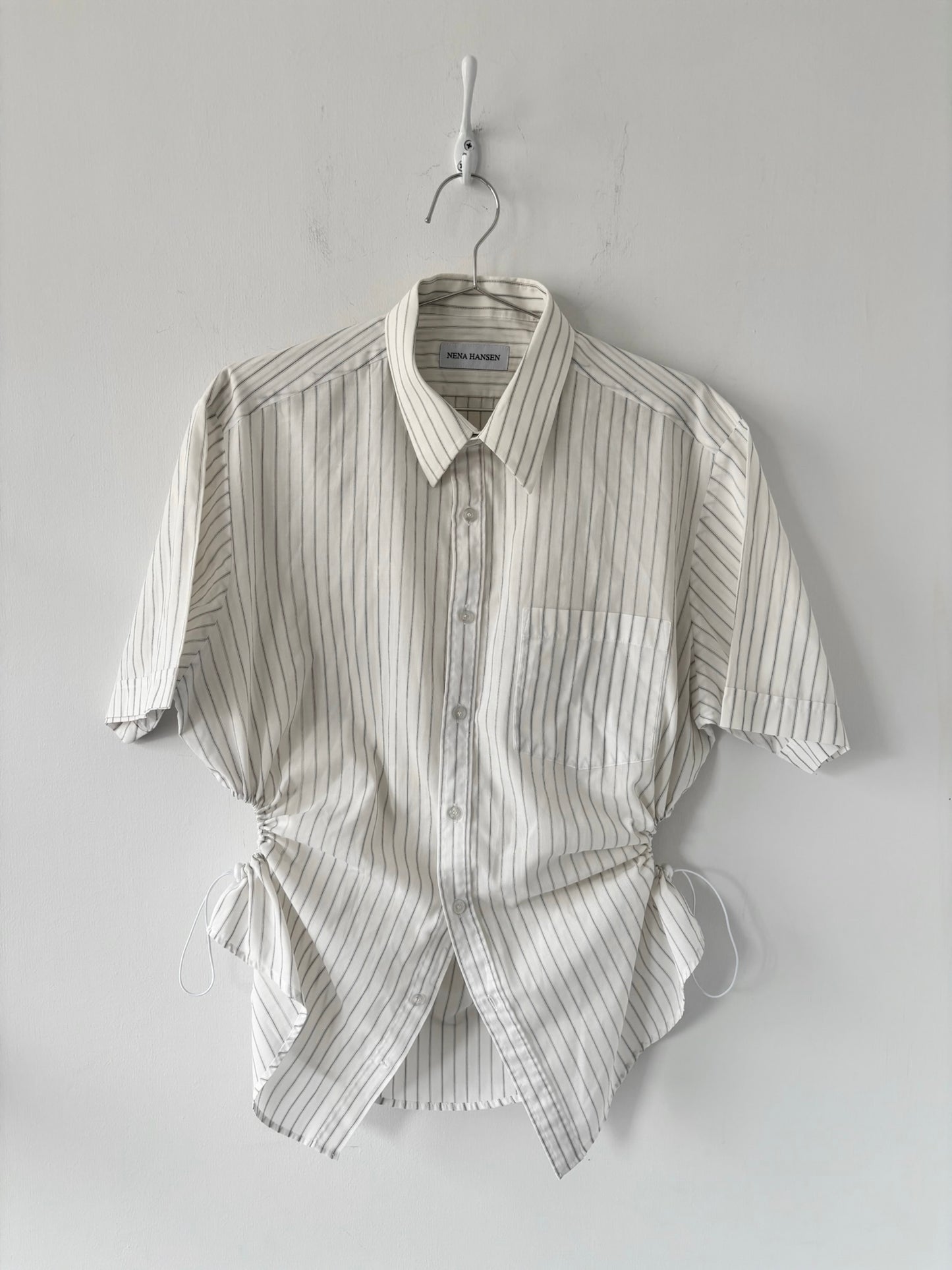 M/L Nena Hansen Bungee Shirt Short Sleeve - Vintage Cream Stripe
