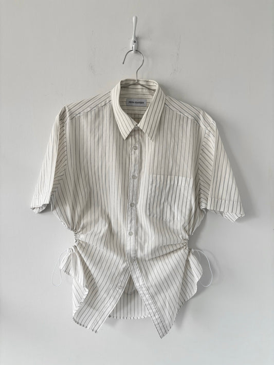 M/L Nena Hansen Bungee Shirt Short Sleeve - Vintage Cream Stripe