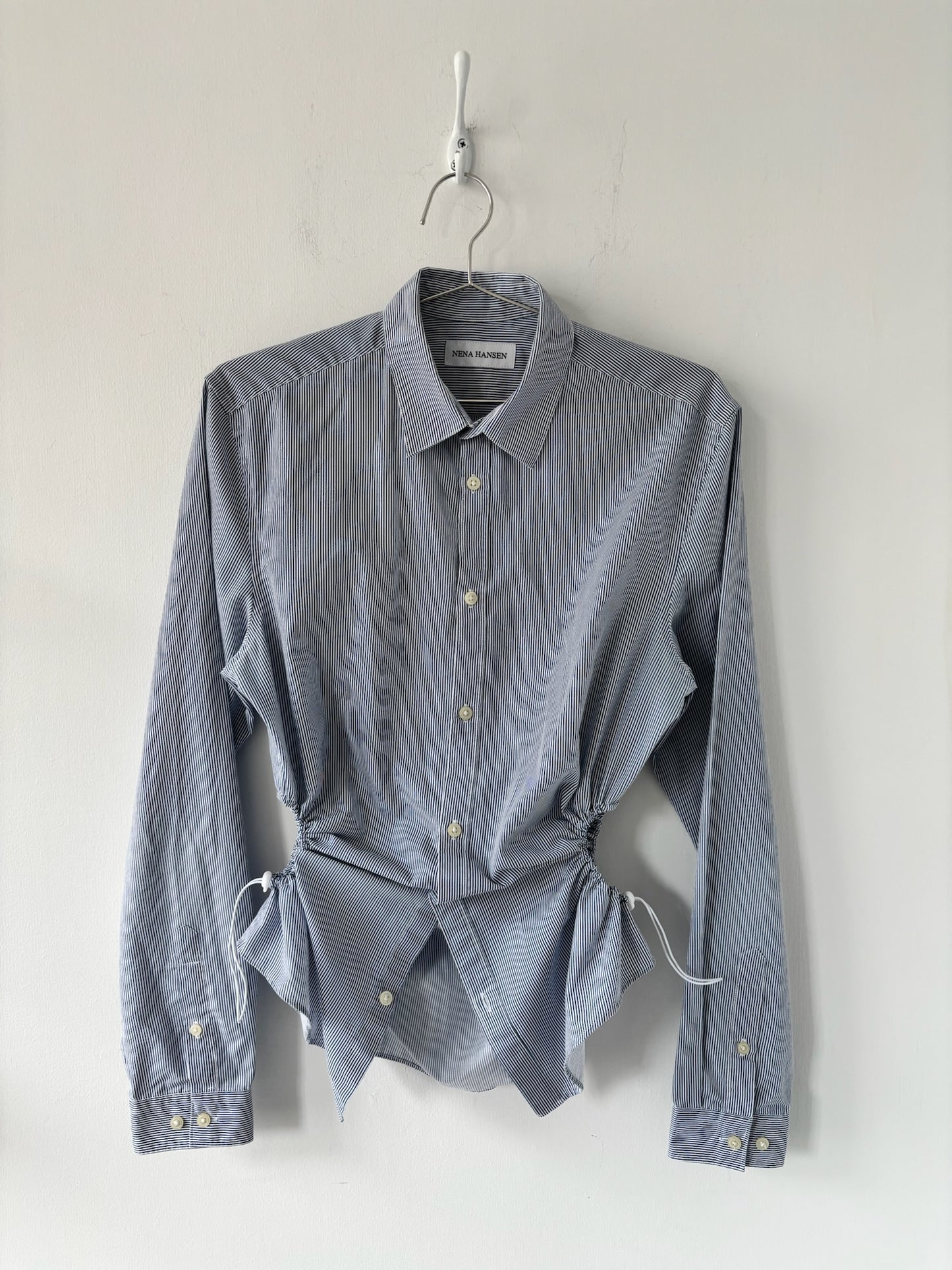 S Nena Hansen Bungee Shirt - Blue Pin Stripe