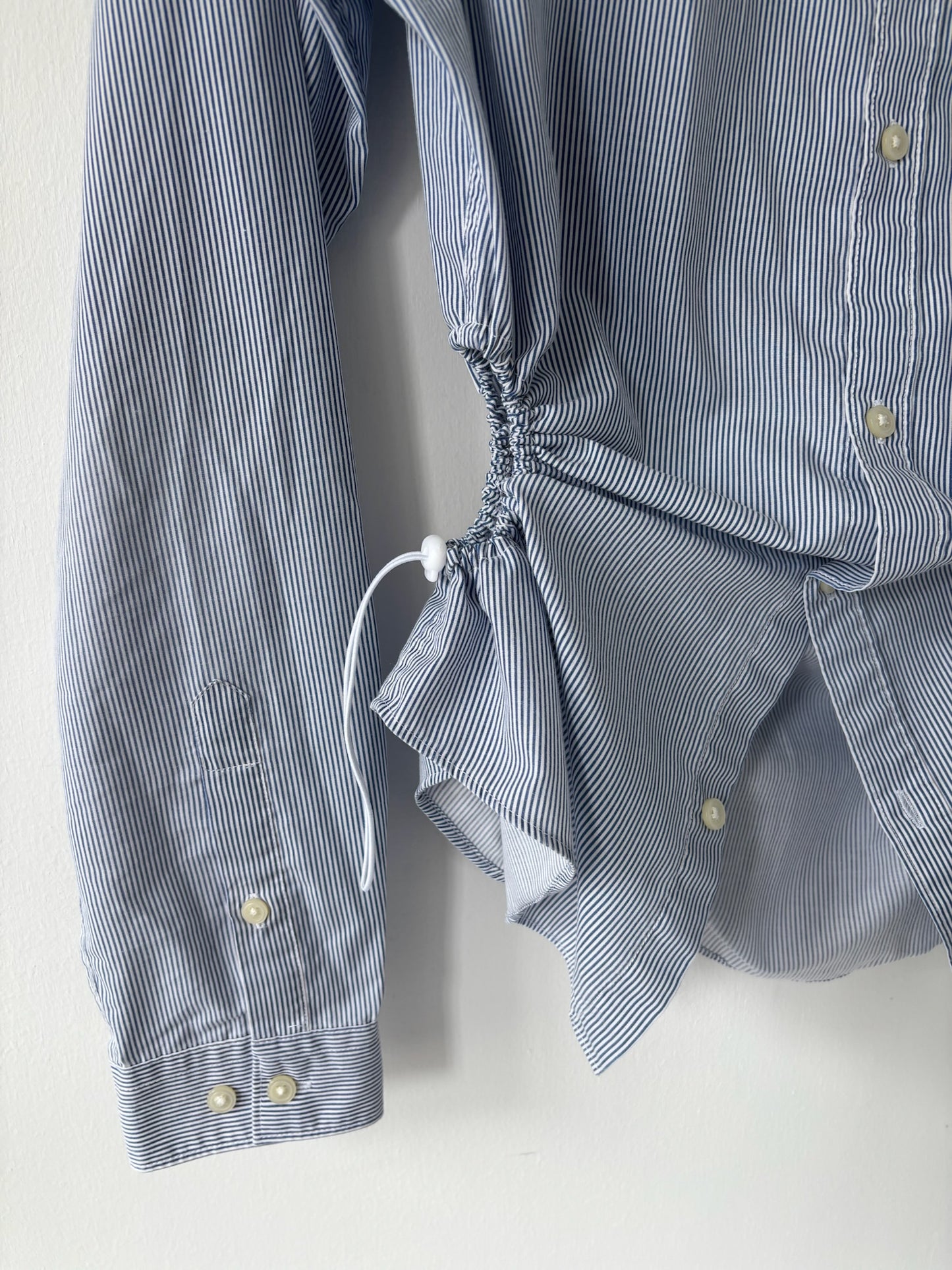 S Nena Hansen Bungee Shirt - Blue Pin Stripe