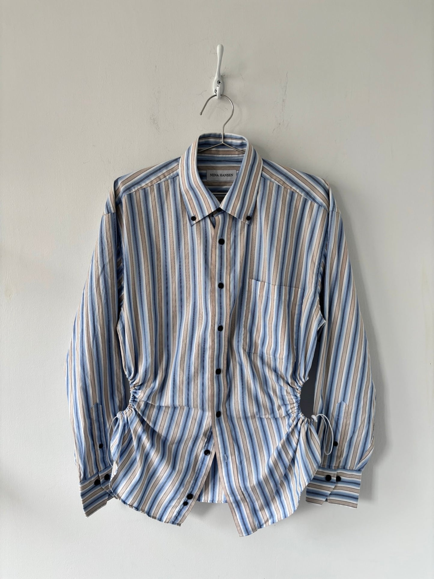 S Nena Hansen Bungee Shirt - Blue Mixed Stripe