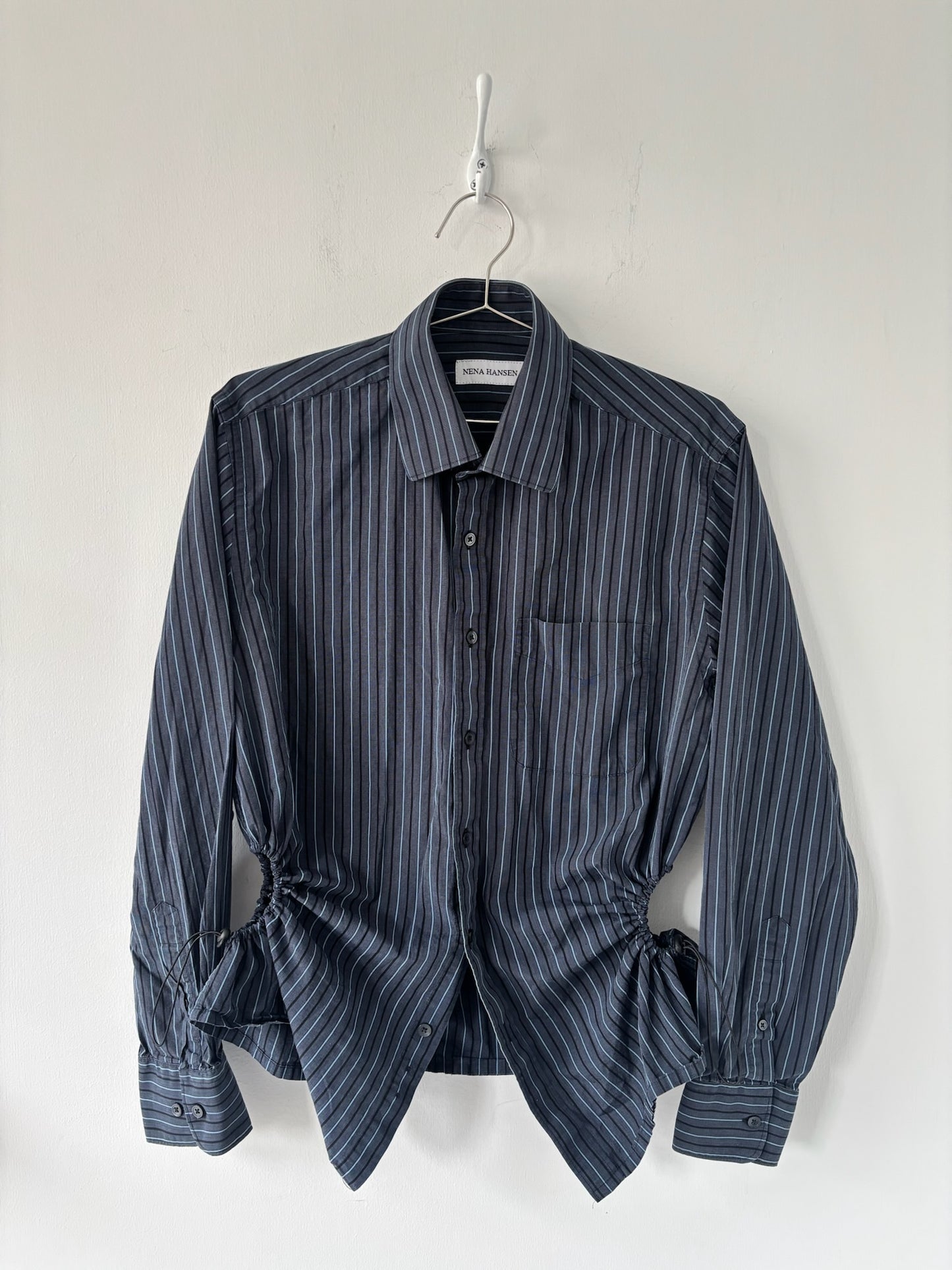 M/L Nena Hansen Bungee Shirt - Dark Blue Mixed Stripe