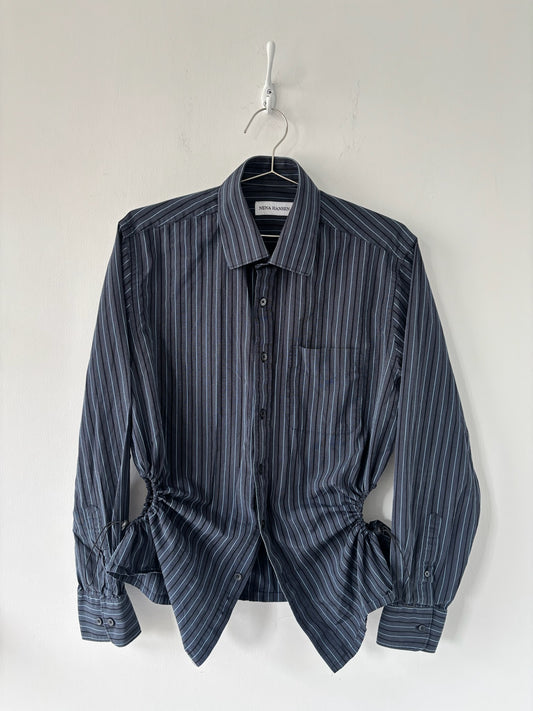 M/L Nena Hansen Bungee Shirt - Dark Blue Mixed Stripe