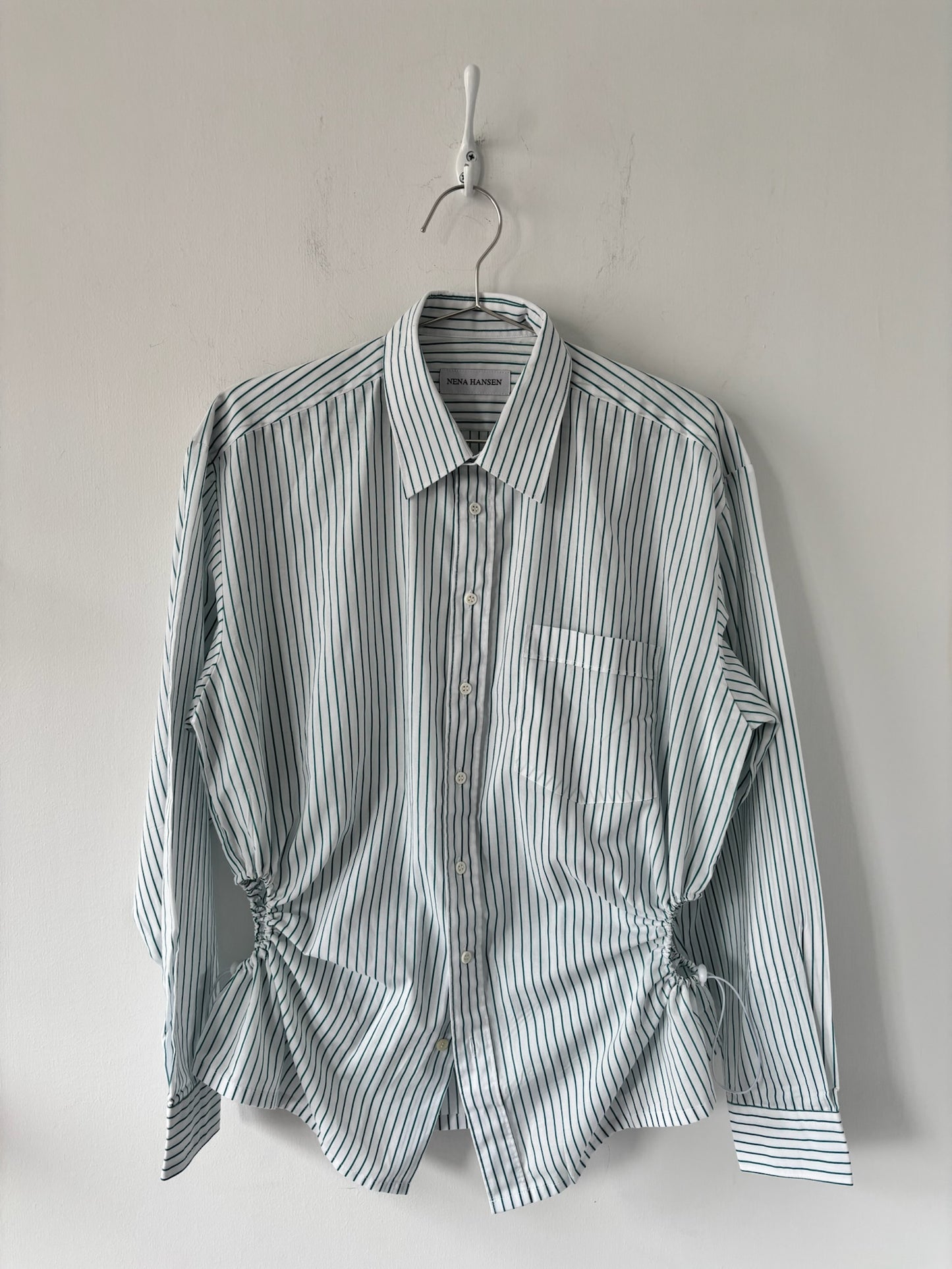 L Nena Hansen Bungee Shirt - Green Stripe