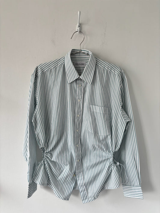 L Nena Hansen Bungee Shirt - Green Stripe