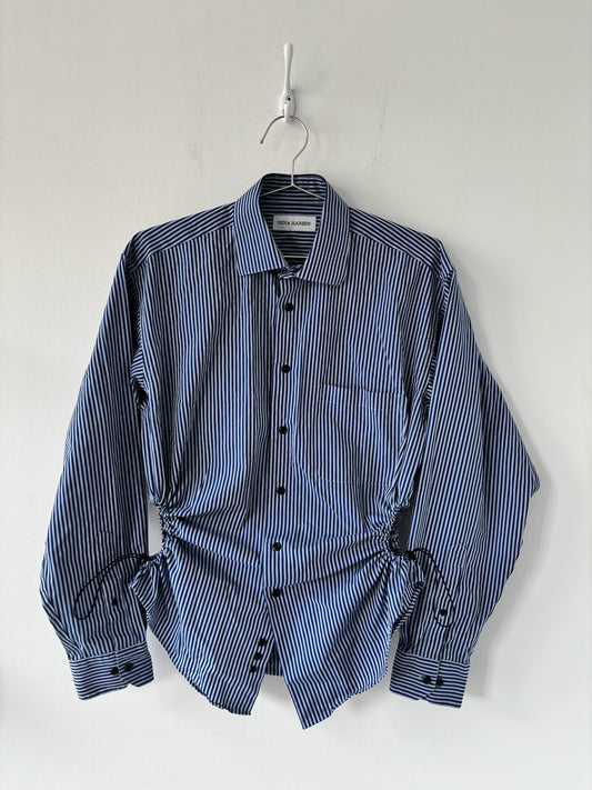 M/L Nena Hansen Bungee Shirt - Blue Mixed Stripe