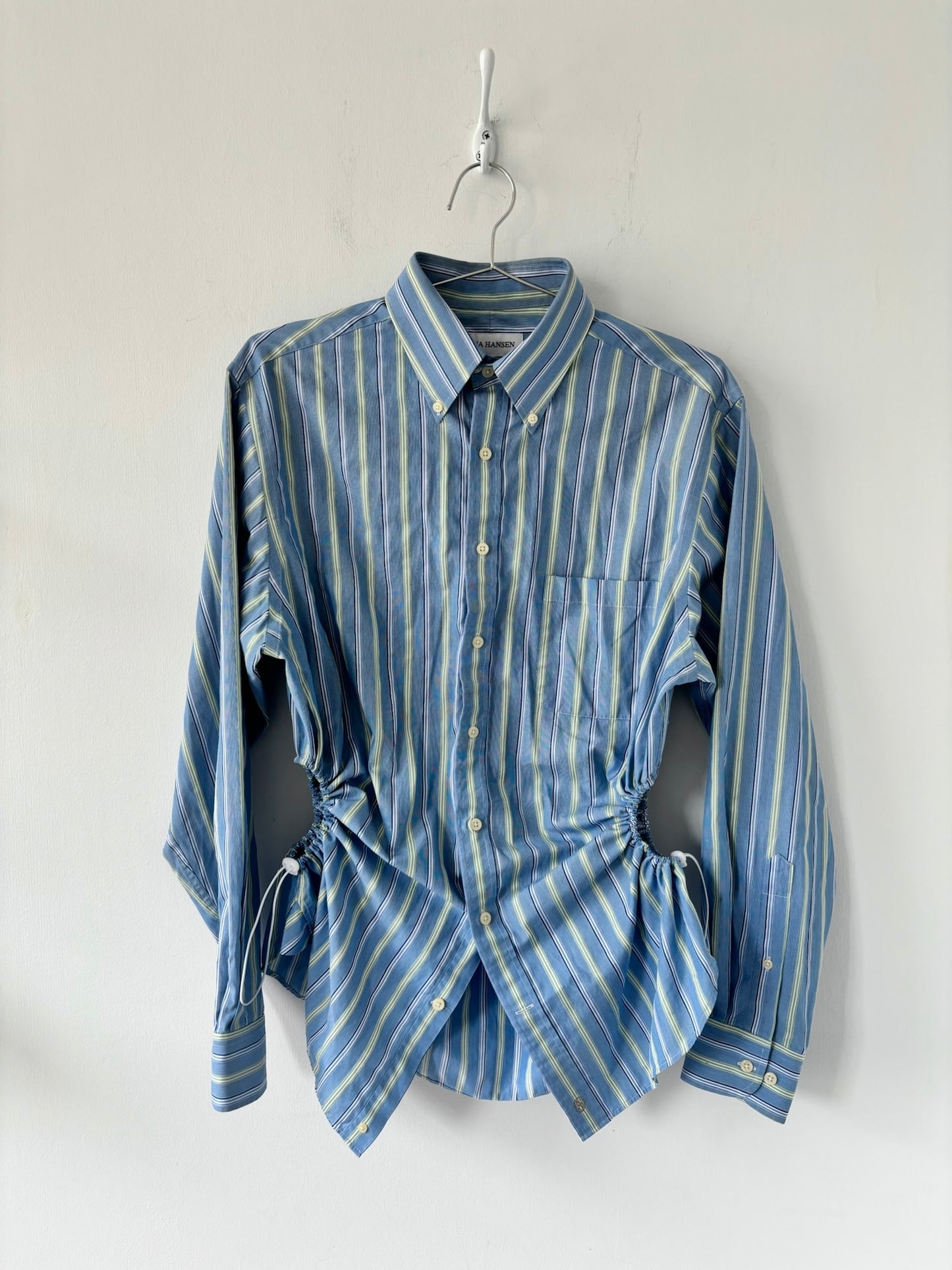 M/L Nena Hansen Bungee Shirt - Blue Green Stripe