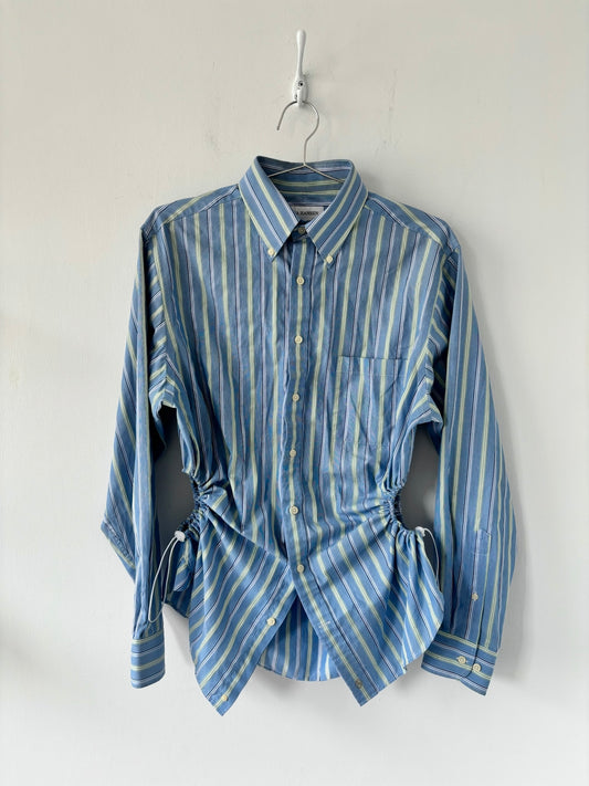 M/L Nena Hansen Bungee Shirt - Blue Green Stripe