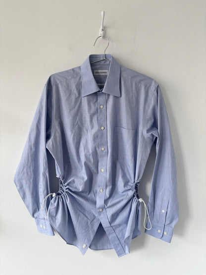L/XL Nena Hansen Bungee Shirt - Blue Grey Stripe