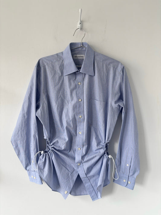 L/XL Nena Hansen Bungee Shirt - Blue Grey Stripe