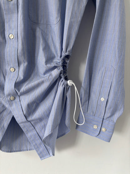 L/XL Nena Hansen Bungee Shirt - Blue Grey Stripe