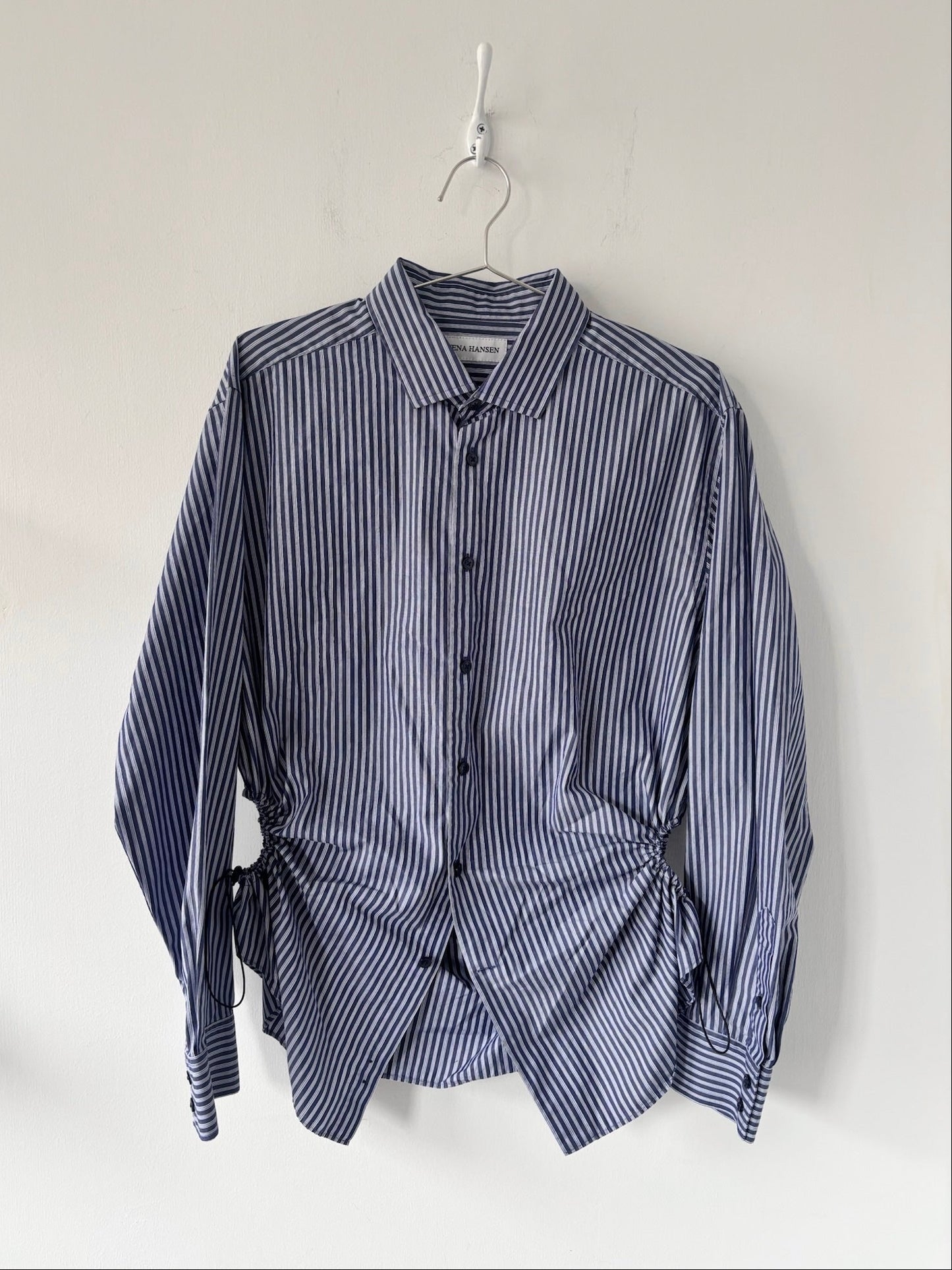 L/XL Nena Hansen Bungee Shirt - Dark Blue Stripe