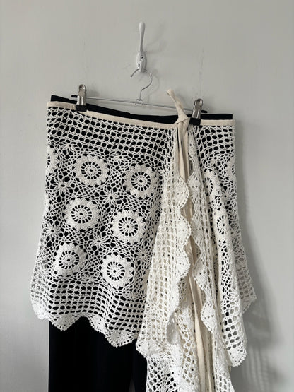 Nena Hansen Wrap Skirt - Floral Motif Crochet